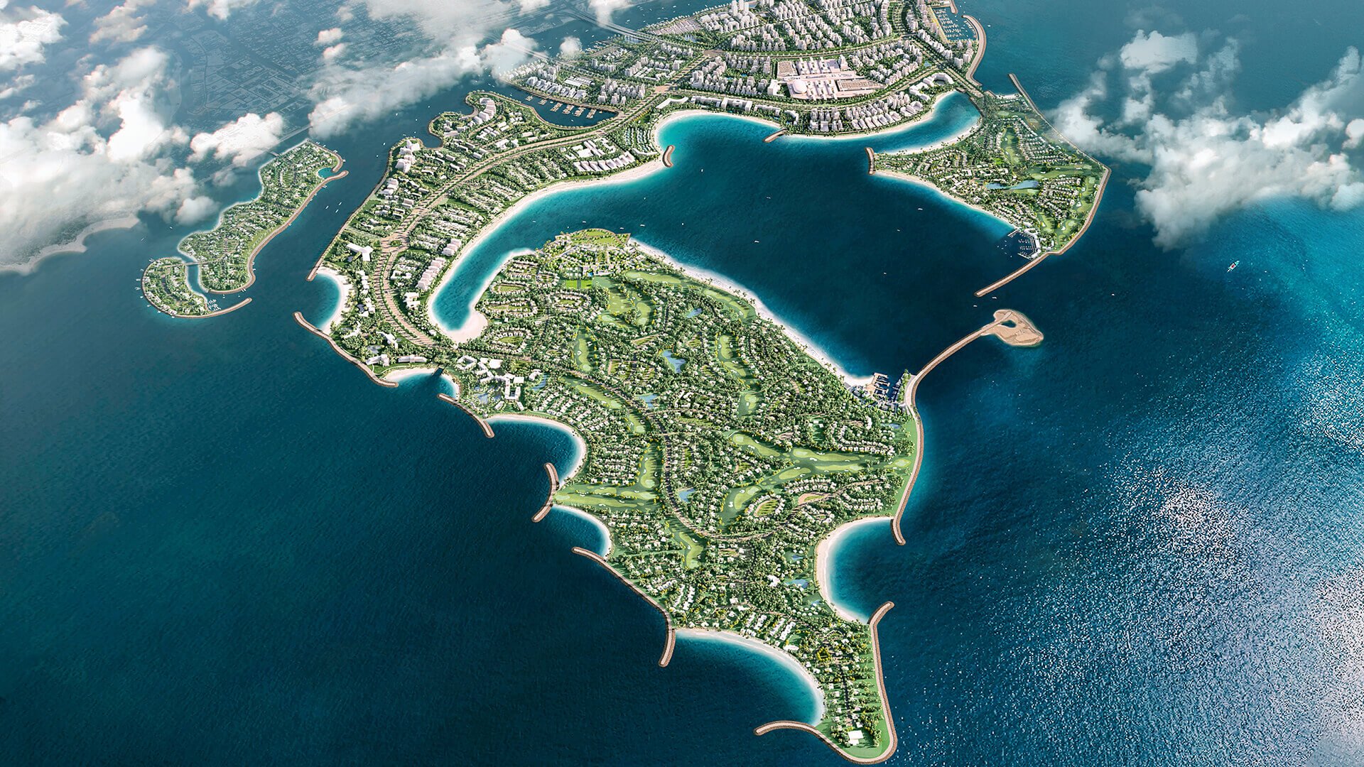 Dubai Islands Aerial View